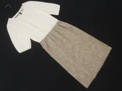 nano universe ナノユニバース ドッキング ワンピース size36/白ｘ茶 ■◇ レディース