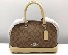 25k-275t【中古】COACH コーチ シグネチャー 2WAY ショルダー ハンドバッグ F27583 ブラウン ベージュ レディース