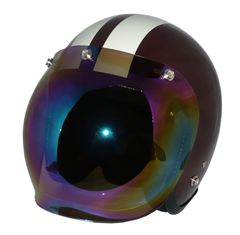 新品！ ZK-300 スモールジェット 内装着脱式で外して洗える【ブラウン/アイボリー】+レインボーバブル（劣化防止UVカット＆ハードコート加工済） SG公認 PSC認可 全排気量対応 盗難防止金属ホルダー フリーサイズ(57～60㎝) 