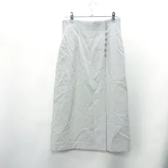 ◇ Θ PROPORTION BODY DRESSING サイドボタン スリット加工 ロング丈 タイト スカート サイズM ライトグレー レディース E  【1409240000143】