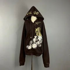 O1 UNITED COLORS OF BENETTON ベネトン スウェット パーカー フルジップ ジャケット Y2K 平成 ブラウン L