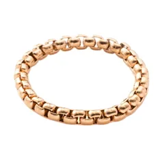 【ピンクゴールド×15号】[Cream dot. クリームドット公式]リング 指輪 レディース ステンレス製 金属アレルギー つけっぱなし サージカルステンレス チェーンリング ベネチアンチェーン ぷっくり 大人