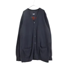 VISVIM (ヴィスヴィム) PEERLESS バックロゴ刺繍ニットカーディガン 0118305010001 ネイビーのサムネイル