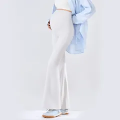 ☆ ホワイト ☆ XL ☆ マタニティ パンツ レディース フレアパンツ フレアレギンス マタニティパンツ フレアパンツ マタニティ パンツ ボトムス ズボン ワイドパンツ フレアレギンス 夏 春夏 ストレッチ ボトム 部屋着 レディース 大きいサイズ