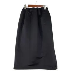 L'ARUM ラルム サテン ウエストギャザースカート size36/ブラック