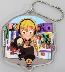 【中古】雑貨 [単品] 竈門禰豆子＆我妻善逸 ご当地イラスト東京 アクリルチャーム 「鬼滅の刃 全集中展 -無限列車編・遊郭編-」 東京会場限定ver.