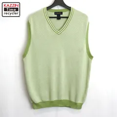 00s Brooks Brothers Vネック コットン ニットベスト メンズ 表記Lサイズ