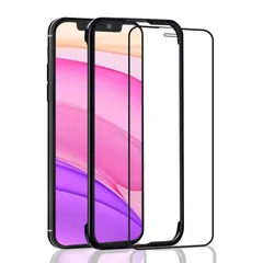 【特価商品】OAproda iPhone 11 / iPhone XR 用 ガラスフィルム 全面保護 強化ガラス 保護フィルム 【ガイド枠付き/ケースに干渉しない】アイフォン 11 / XR フィルム （6.1インチ)