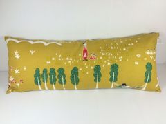 ムーミン 細長  クッション からし色 美品  N1