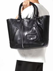 ✨極美品✨Schott ラージ トートバッグ レザー ブラック A4 肩掛け
