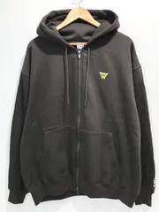 NBA × EMMA CLOTHES 別注 ゴールデンステート・ウォリアーズ スウェット ジップパーカー 裏起毛 チームロゴ 刺繍 チャコールブラウン EMot880 エヌビーエー エマ クローズ バスケット SIZE：L■0704X①