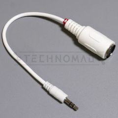 TRS MIDI 変換ケーブル 白【Type A / B】15cm オス-メス 3.5mmミニプラグ→フルサイズ5pin AKAI KORG Roland YAMAHA Arturia Novation Erica Synths 他 シンセ【全数検査済み】