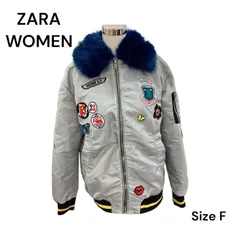 ZARA WOMAN　 ジャケット　ダウン　フード付き　グレー　サイズF