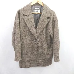 ◇ ⊇ niko and … ニコアンド 無地 長袖 ウールジャケット サイズM ブラウン系 レディース E  【1507030006471】