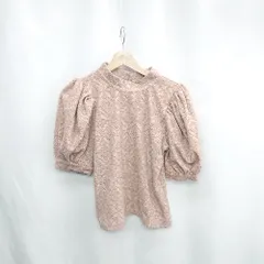 ◇ ⊂◎●未使用● INGNI イング 総柄 半袖 ブラウス サイズM ブラウン レディース E  【1502180014277】