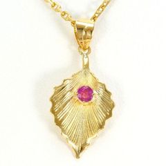 K18YG　ネックレス　necklace　ルビー　総重量約4.2g　約40cm