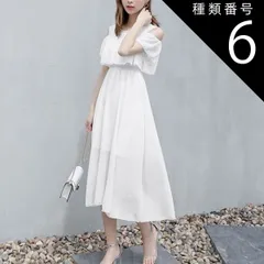 種類6：ブラック/XL オフショル フレア ワンピース フレアワンピース 膝下 ロング ロング丈 袖なし ノースリーブ オフショルダー オフショル フレア Aライン フリル ハイウエスト かわいい 大人可愛い きれいめ シンプル カジュアル 大人 上品 おしゃ