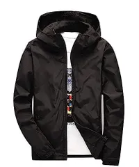 4XL_ブラック [ニーマンバイ］ ウィンドブレーカー ナイロン ジャケット 軽量 マウンテン パーカー ユニセックス メンズ カジュアル ジップアップ ブラック 大きい サイズ 防風 防水 登山 キャンプ スポーツ アウトドア タウンユース ランニング ジョ