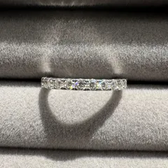 フルエタニティリング 2mm モアサナイト ホワイトゴールド加工 シルバー925