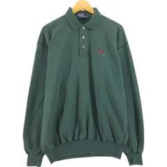 古着 ラルフローレン Ralph Lauren POLO by Ralph Lauren 襟付きハーフボタン スウェットシャツ トレーナー メンズL相当/eaa526459