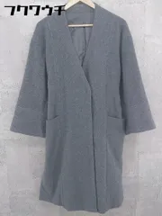 ■ ◎ SENSE OF PLACE by URBAN RESEARCH ウエストリボン付 長袖 ノーカラー コート サイズF グレー レディース  【中古】 【1002798476905】