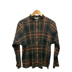 美品 コットンハウスアヤ Cotton House Aya ステッチ入 コットンダブルガーゼ チェックシャツ M パープル系/キルト【2400014347944】 美品 コットンハウスアヤ Cotton House Aya ステッチ入 コットン