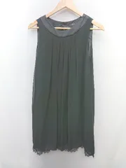 ◇ COMME CA ISM コムサイズム 裏地あり レース パーティー ノースリーブ ミニ ワンピース サイズL ブラック レディース P  【1402160008701】