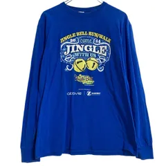 FRUIT of the LOOM 長袖 プリント Tシャツ M ブルー フルーツオブザルーム ロゴ ロンT ロングTシャツ 古着卸 アメリカ仕入 a612-7062のサムネイル