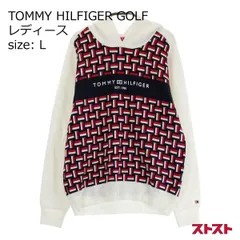 TOMMY HILFIGER GOLF トミー ヒルフィガーゴルフ ニットパーカー 総柄 ホワイト系 L [240101137043]