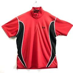 古着　美品　UNDER ARMOUR　アンダーアーマー　メンズ　ハーフジップポロシャツ