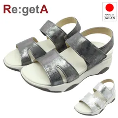 Re:getA リゲッタ レディース RE3001 サンダル 厚底 ウェッジソール  マジックテープ バックバンド 靴 日本製