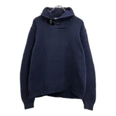 Polo by Ralph Lauren ポロ ラルフローレン ショールカラー コットン ニット セーター ネイビー(メンズ L)中古 古着 U7533