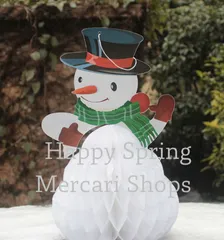 ［訳あり］ クリスマス 飾り付け ハニカムボール 装飾 merry christmas 雪だるま