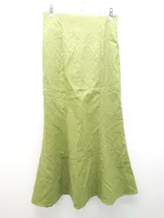 ◇ ◎ LOWRYSFARM ローリーズファーム ウエストゴム シンプル ロング丈 フレア スカート サイズM グリーン系 レディース E  【1308160009017】