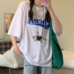 韓国風 ビッグシルエット カレッジロゴ 刺繍 Tシャツ TA539Tのサムネイル