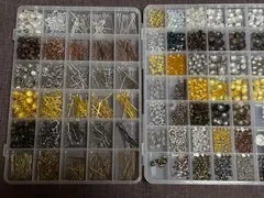 ハンドメイド材料セット（72種類）Tピン　円ピン　花金　ピアスピン　マルカン他