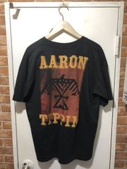 福岡出品　vintage ヴィンテージ Winterland ウィンターランド Aaron Tippin Country Music 両面プリントTシャツ サイズL ブラック　FK