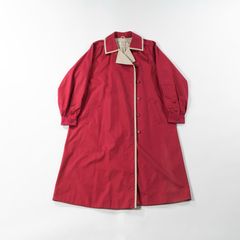 ◆美品◆Yves Saint Laurent イヴサンローラン ロングコート スプリングコート トレンチコート シャツコート レッド×ベージュ YSL ツートン バイカラー レディースアウター レディースコート