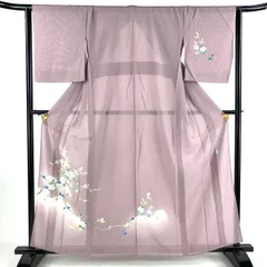 南克治　本加賀友禅　八重桜　小花　花模様　グリーン　着物　092w d 5d006c2cbede0_low.jpg