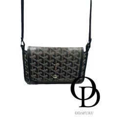 【ODAFUKU】【おだ福】【オダフク】【おだふく】 【中古】ゴヤール Goyard プリュメ PVC ブラック ショルダーバッグ polyvinyl chloride black 美品