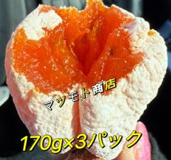 100円引きクーポン配布中‼️ラスト1セット‼️長野県産‼️ JA中野市 おひな柿(干し柿) 170g×3袋 ポスト投函