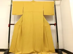 作家物 縮緬 裄67 色味の良い 紋無し 色無地 着物 正絹 T-3452 激安】 裄66.5 縮緬 一つ紋 藤 T-4253（楽天市場】袷 正絹 着物