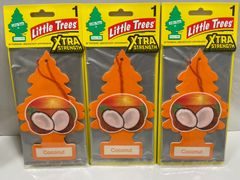 芳香剤 ビッグリトルツリー Little Trees ココナッツ 吊り下げタイプ　3個
