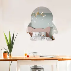 【人気商品】Tumecos アクリルミラー 割れないミラー ミラーステッカー ソフトミラー粘着壁 かわいいステッカー 簡単に貼り付け DIY装飾ミラー ホームルームの装飾用の3Dアクリル壁装飾-ペンギンの形