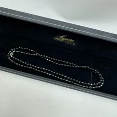 K【箱付き】ブラック ネックレス オニキス？