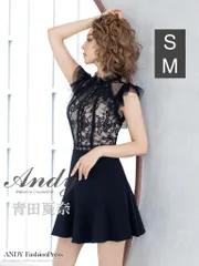 ブラックベージュ [OK2661-BEB-2301] レース/ リボン/ バイカラー/ ハイネック/ 切り替えデザイン/ 台形/ フレア/ Aライン/ ミニドレス / キャバドレス/ ワンピース/ パーティードレス