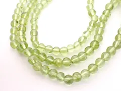 美品 ペリドット 3連ネックレス シルバー金具 43cm 天然石 ネックレス