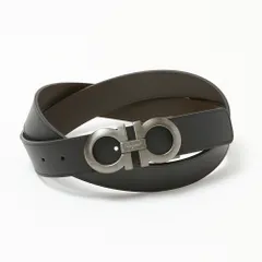 【未使用】フェラガモ　ベルト　メンズ　ブラウン✕ブラック　リバーシブル　元箱付き FERRAGAMO 全品5%OFFクーポン☆30日迄☆フェラガモ 67 A161