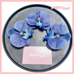 青 胡蝶蘭髪飾り 成人式 結婚式 和装前撮り 浴衣 花火大会 和装 かんざし