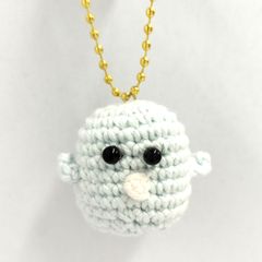 マスコット 小鳥 水色 毛糸 編み物 ハンドメイド/工房エールヨコハマ